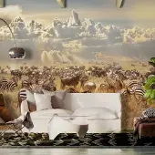 Artgeist Zebra Land itseliimautuva fototapetti
