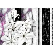 Artgeist Crying Lilies On Purple Marble fototapetti