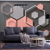 Artgeist Hexagon Plan itseliimautuva fototapetti