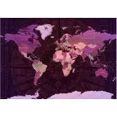 Kärkkäinen Artgeist Purple World Map fototapetti