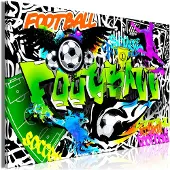Artgeist Football Graffiti (1 Part) Wide taulu