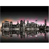 Artgeist Colorful glow over NYC fototapetti