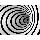 Artgeist Musta ja valkoinen 3D-tunnelin fototapetti