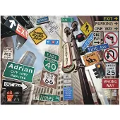 Artgeist NYC merkit värillisellä pohjalla fototapetti