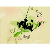 Artgeist Giant panda bambu metsä fototapetti