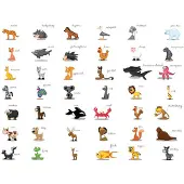 Artgeist Learning by playing (animals) fototapetti