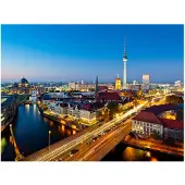 Artgeist Berlin view from Fischerinsel (night) fototapetti