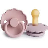 Kärkkäinen FRIGG Daisy Baby Pink/Soft lilac luonnonkumi tutti 2 kpl