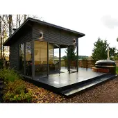 Tammiston Puu 4 x 4 m pulpettikattoinen lasipaviljonki