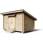 Kannala 10,6m² pulpettikattoinen rakohirsiliiteri