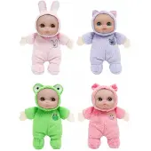 Jc-Toys JC Toys 13cm pehmonukke eläinhaalarilla (lajitelma)