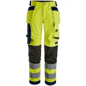 Snickers Workwear Snickers 6743 High-Vis lk 2 naisten joustavat riipputaskuhousut