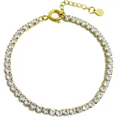 By Jolima Celine Tennisbracelet - Gold - ONE SIZE