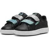 Puma Smash 3.0 Glitter Velcro V Infant Lenkkarit, Musta, 25