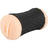 Nature Skin - pillu- ja peppumasturbaattori (nude-musta)