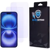 BlueDefend iPhone 16 Anti-Blue Light karkaistu lasi näytönsuoja - 2 kpl.