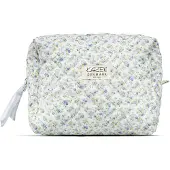 Karen Large toiletry bag in blue small floral quilt