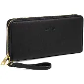 Aarni -hirvennahkainen Clutch-lompakko, musta/kulta