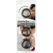 You2Toys - Penisrenkaat setti 3 kpl - harmaa