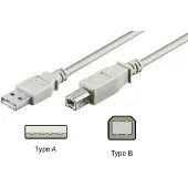 Pro USB 2.0 A/B - Grey - 1.8m