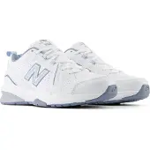 New Balance for woman. WX608V5 WX608V5 Slip Resistant Leather Sneakers white (41), Flat, Laces, Casual