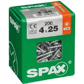 Spax TX 4x25 uppokanta yleisruuvi