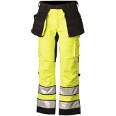 Priha Stretch Hi-Vis keltainen joustavat riipputaskuhousut