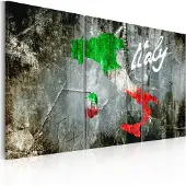 Artgeist Taiteellinen Kartta Italia - Triptyykki taulusetti