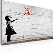 Artgeist Girl With Tv (Banksy) taulu
