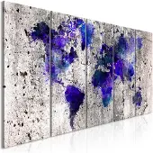 Artgeist World Map: Ink Blots Narrow taulusetti