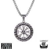 Northern Viking Jewelry Vegvisir Valknut kaulakoru NVJRS115