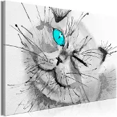 Artgeist Happy Look Wide Blue taulu
