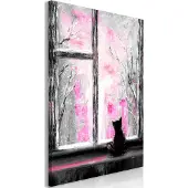 Artgeist Longing Kitty Vertical Pink taulu
