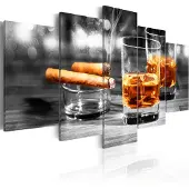 Artgeist Cigars and whiskey taulusetti