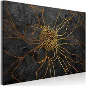 Artgeist Flower in Gold (1 Part) Wide taulu