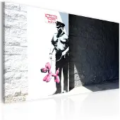 Artgeist Police Guard And Pink Balloon Dog (Banksy) taulu
