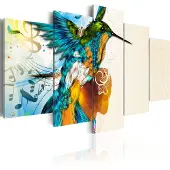 Artgeist Bird'S Music - 5 Pieces taulusetti