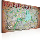 Artgeist Map Of Hamburg taulu