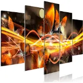 Artgeist Swarm Of Butterflies Wide Orange taulusetti