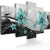 Artgeist Turquoise Flower Of Night taulusetti