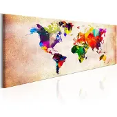 Artgeist World Map: Colourful Ramble taulu