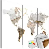 Artgeist Concrete Continents [Cork Map] korkkitaulusetti