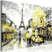 Artgeist Colourful Rendez-Vous Wide Yellow taulu
