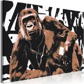 Artgeist Pop Art Monkey Narrow Brown taulu