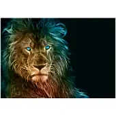 Kärkkäinen Artgeist Abstract Lion itseliimautuva fototapetti