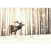 Kärkkäinen Artgeist Deer in the Snow (Sepia) itseliimautuva fototapetti