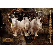 Kärkkäinen Artgeist Golden Rhino itseliimautuva fototapetti