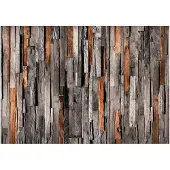 Kärkkäinen Artgeist Wooden Curtain (Grey And Brown) itseliimautuva fototapetti