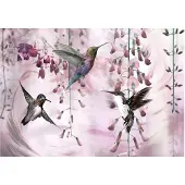 Kärkkäinen Artgeist Flying Hummingbirds (Pink) fototapetti