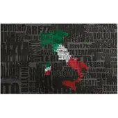 Artgeist Text map of Italy fototapetti
